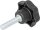 Sterngriff Kipp mit Gewindebolzen M 12 x 60, Form L