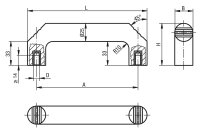 Bügelgriff Kipp A=140 Stahl verzinkt