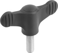 Flügelgriff Kipp mit Aussengewinde M 6 x 20