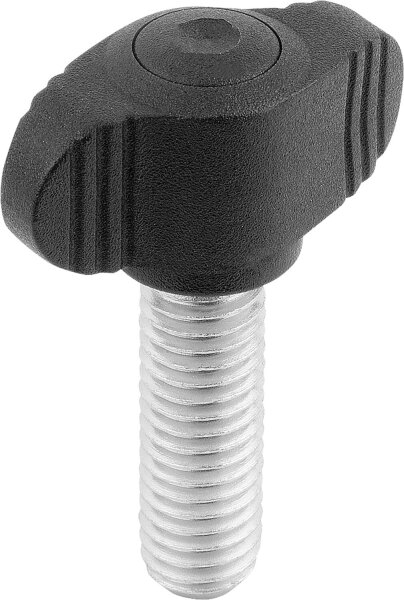 Flügelgriff Kipp mit Aussengewinde M 5 x 10