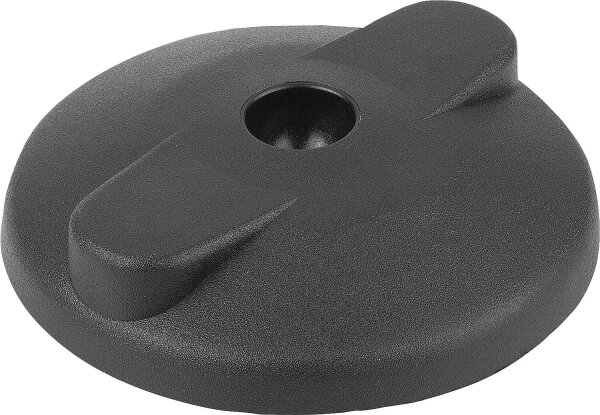 Teller für Gelenkfüße Kipp DRM80 Form D Kunststoff/ Anti-Slip