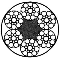 Rundlitzenseile DIN 3060 6 x 19 mit Fasereinlage,...