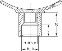 Zweischraubenschelle Inox Edelstahl A4 1/2" 20-23 mm, M8+M10