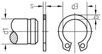 Sicherungsring "A" DIN 471 ø 6 mm,...
