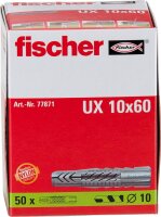 Vorteilspaket Stockschrauben M8 x 60-120 mm, 400 Stück + Gratis Fischer Universaldübel UX, 50 Stück