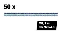 Vorteilspaket Gewindestangen M8, 1 m, DIN 976/4.8, 50...