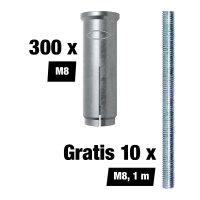 Vorteilspaket Einschlaganker EA II, M8, 300 Stück +...