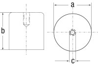 Topfmagnet AINiCo 500 max. Einsatztemp. 450°C Abm....