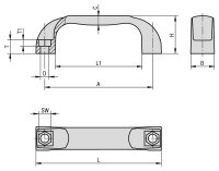 Bügelgriff Kipp Thermoplast PP A = 179 mm 1 Stück