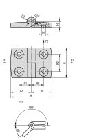 Scharniere, links, Kunststoff A1 15 mm, A2 20 mm 1 Stück