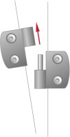 Scharniere, rechts, Kunststoff A1 32,5 mm, A2 32,5 mm 1 Stück