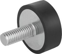 GUMMIPUFFER TYP D 40 x 30 mm, AG M 8 x 23 mm