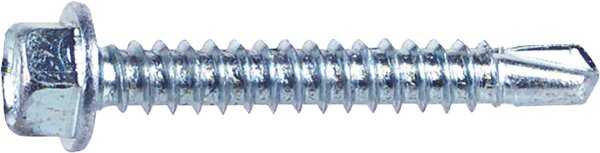 Bohrschraube Sechskantkopf DIN 7504 K, verzinkt, ø 3,5 mm, Länge = 9,5 mm, VPE = 100 Stück