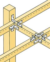 Winkelverbinder aus Lochblech 2,0 mm, 80x80x60 mm