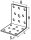 Winkelverbinder aus Lochblech 2,5 mm, 80x80x60 mm