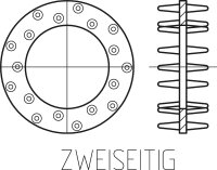 Holzverbinder zweiseitig ø 80 mm, galv. verzinkt