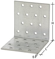 Winkelverbinder aus Lochblech 2,5 mm 60x60x50mm