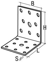 Winkelverbinder aus Lochblech 2,5 mm 80x80x100mm