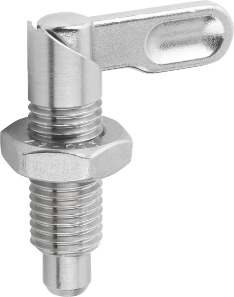 Sperrriegel Kipp Form B, griff Kipp unbeschichtet mit Mutter Nirosta M 12 x 8 mm