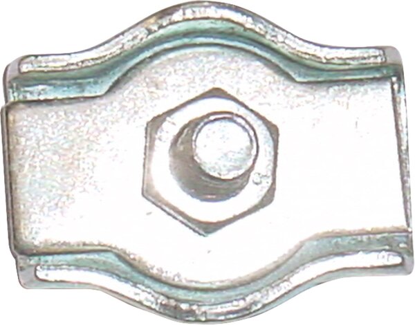 Simplex Seilklemme mit Schraube, verzinkt, maximaler Ø Seil: 4 mm