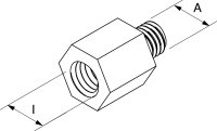 Reduzierstück RD Typ: RD M6/M8 IG M6 / AG M8