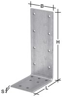 Winkelverbinder 80416 164 x 84 x 4,0 x 80 mm feuerverzinkt (tzn)