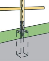 Pfostenanker Typ HB 120 feuerverzinkt (tzn)