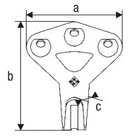 Floreat-Haken mit Stiften vermessingt d=4 VPE =2 Stück