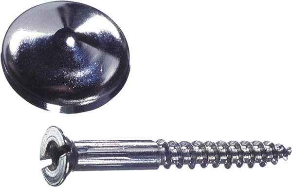 Spiegelschrauben MS-Kopf L= 20 mm VPE 4 Stück