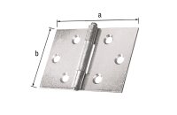 Scharniere breit m. Schrauben verzinkt  LxB=30x30 mm VPE...