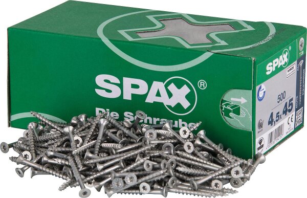 Senkkopfschraube SPAX® WIROX® Teilgewinde T - STAR Plus ø 4,5 x 45 mm, VPE 500 Stück