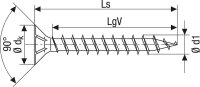 Senkkopfschraube Spax Wirox Vollgewinde T-Star Plus ø6,0x50mm, VPE 200 Stück