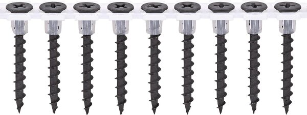 Schnellbauschrauben m. Grobgew. Magaziniert, Kreuzschlitz Ø3,9x25mm, VPE 1000 Stück