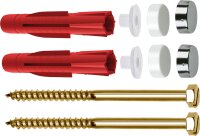 Stand-WC-Befestigung Toilet Plus weiß / chrom 6,0x85mm