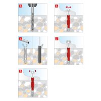 Stand-WC-Befestigung Toilet Plus weiß / chrom 6,0x85mm