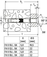 Hochleistungsanker FH II 18/30 SK R Edelstahl A2