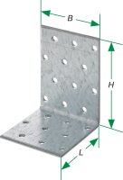 Lochplattenwinkel ungleichschklg. 60x80x60x2,5