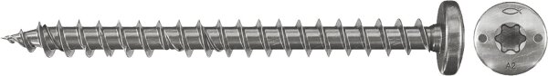 Halbrundkopfschraube Power-Fast 3,5x12 HK A2 VG TX, VPE 200