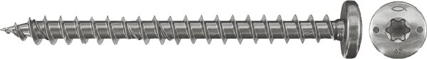 Halbrundkopfschraube Power-Fast 6,0x40 HK A2 VG TX, VPE 50