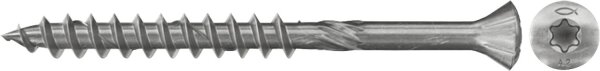 Holzfassadenschrauben FFSII-RT6 5,0x60 A2 VPE 200