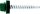 Fassadenschraube MFI Twistec® Colorhead 4,8X35 RAL 6020 VPE: 100 verarb. mit Steckschlüssel 451M8P