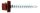 Fassadenschraube MFI Twistec® Colorhead 4,8X35 RAL 8012 VPE: 100 verarb. mit Steckschlüssel 451M8P