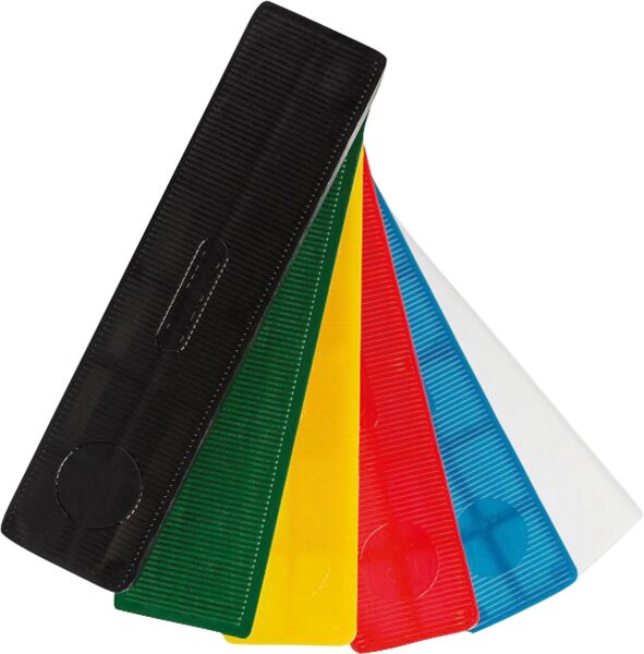 SILISTO® Distanzklötze, Classic Box  24mm Breite Dicke 1-6mm (jew. 100 Stk.); lose geschüttet