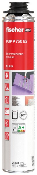 Perimeterklebeschaum Fischer PUP P 750 G B2 Betongrau / 750 ml Dose