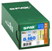 Tellerkopfschraube SPAX® Edelstahl A2 Teilgewinde T - STAR Plus ø 8,0 x 160 mm, VPE 50 Stück