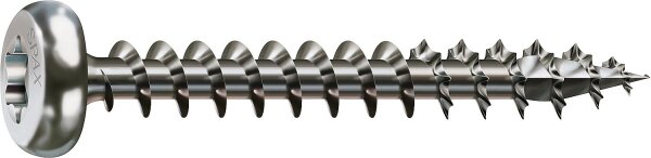 Halbrundkopfschraube SPAX® Edelstahl A2 Vollgewinde T - STAR Plus Ø 5,0 x 25 mm, VPE 200 Stück