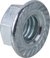 Sechskantmuttern m. Sperrverzahnung M 6, galv. verzinkt...