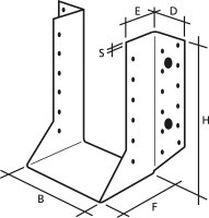 Balkenschuhe SBG feuerverzinkt (tzn) 60 x 100