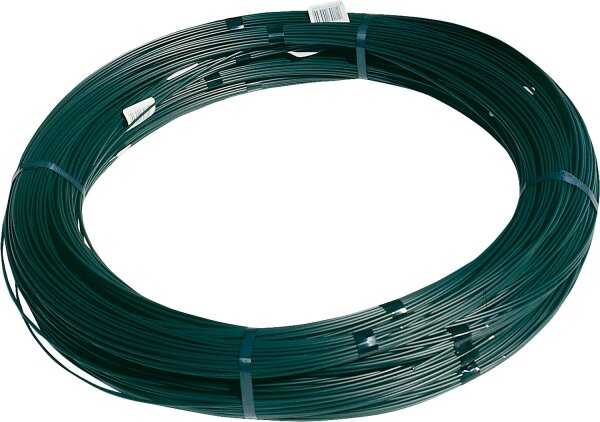 Stahldraht kunststoffummantelt, grün 3,8 mm à 110 lfm