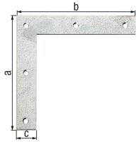 Eckwinkel, 120x120x20mm, sendzimirverzinkt